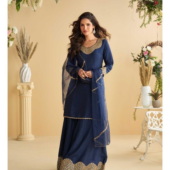 PREMIUM REAL SILK SALWAR SUIT - Picture 5 of 16